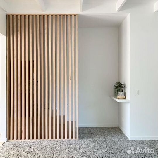 Декоративные рейки для перегородки