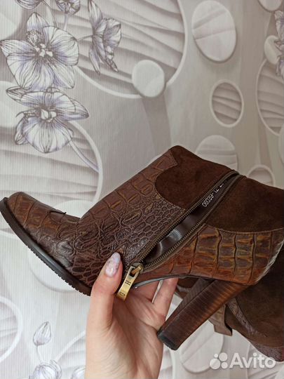 Сапоги демисезонные женские натуральная кожа 38