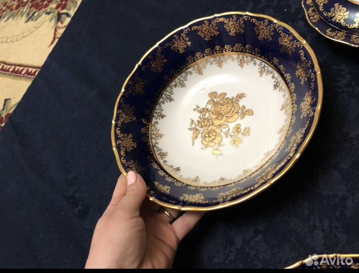 Столовый сервиз «Кобальт» Золотая роза