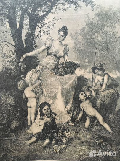 Гравюры конца 19-го века из журнала (10 шт.)