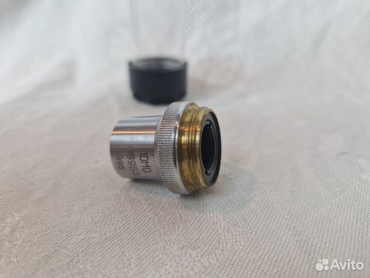 Объектив ломо 9 план, для микроскопа