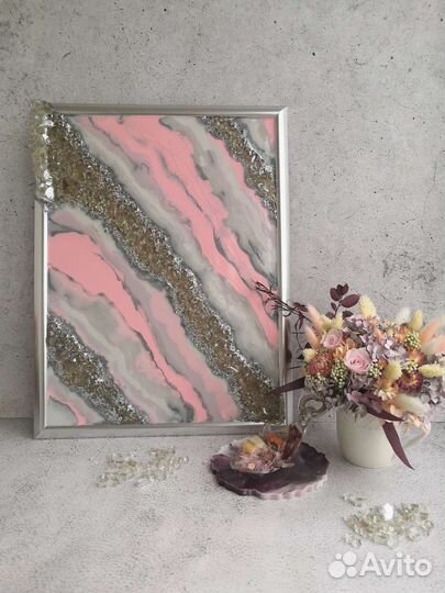 Эпоксидная смола картина интерьер подарок