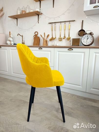 Барные обеденные мягкие стулья со спинкой