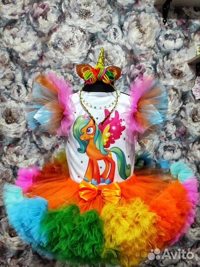 Новое платье костюм единорог Литл пони