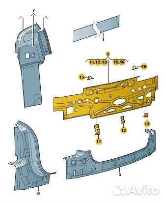 Задняя панель кузова 6RF813301A VAG