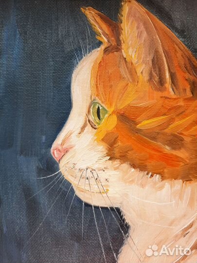 Рыжий кот картина маслом