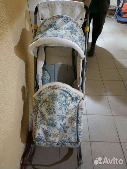 Детские санки коляска с колесами