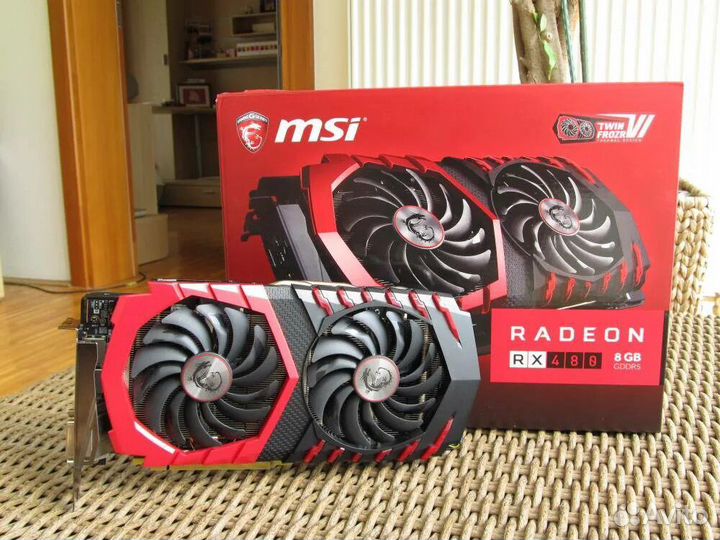 Видеокарта MSI gaming X rx 480 8gb 2304