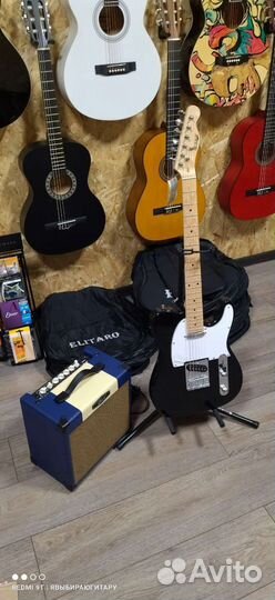 Электрогитара телекастер с комбоусилителем новые