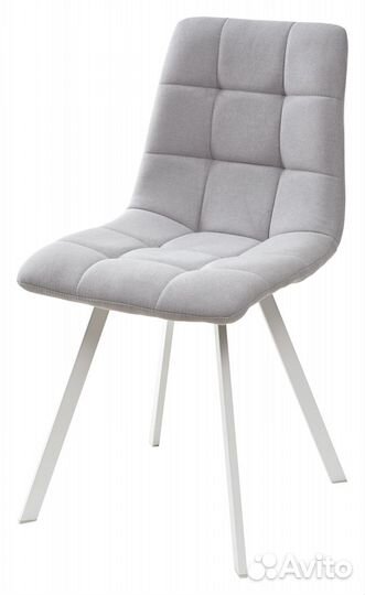 Стул chilli square белый/тк. серо-голубой UF860-02