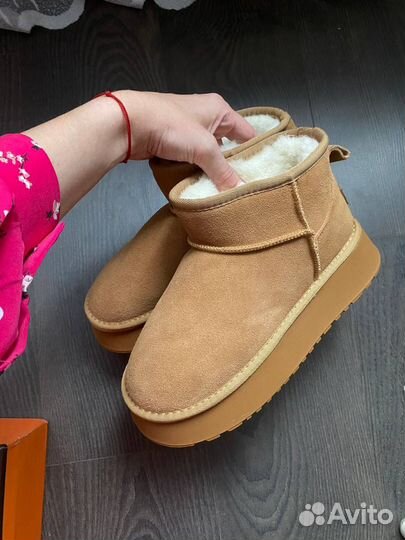 Угги в стиле UGG натуральная замша и мех