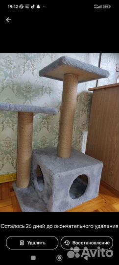 Когтеточка с домиком и лежаками