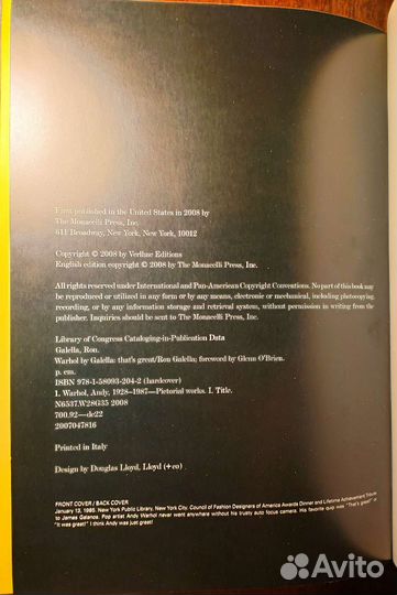 Книга Энди Уорхола Warhol by Galella: That's Great