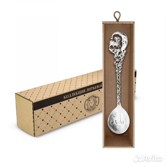 Ложка чайная Знак зодиак Овен посеребренная