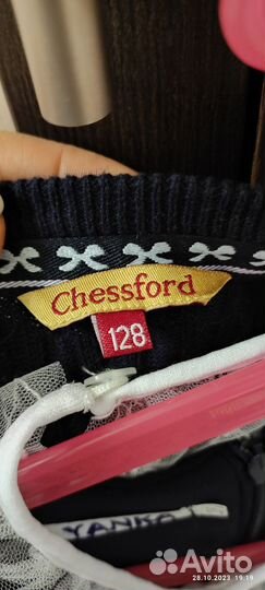 Школьный сарафан и воротник на девочку 122