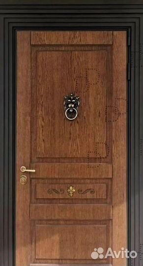 Парадная уличная металлическая дверь в дом