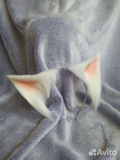 Белые кошачьи ушки косплей Ahri KDA