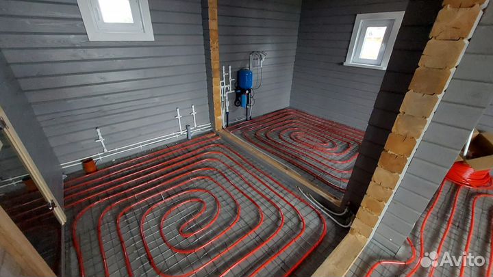 Водяной теплый пол. Монтаж отопления