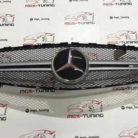 Решетка Mercedes A w176 AMG 45 Silver + AMG Дистр