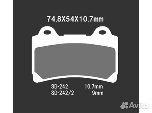 Тормозные колодки vesrah VD 242/2JL