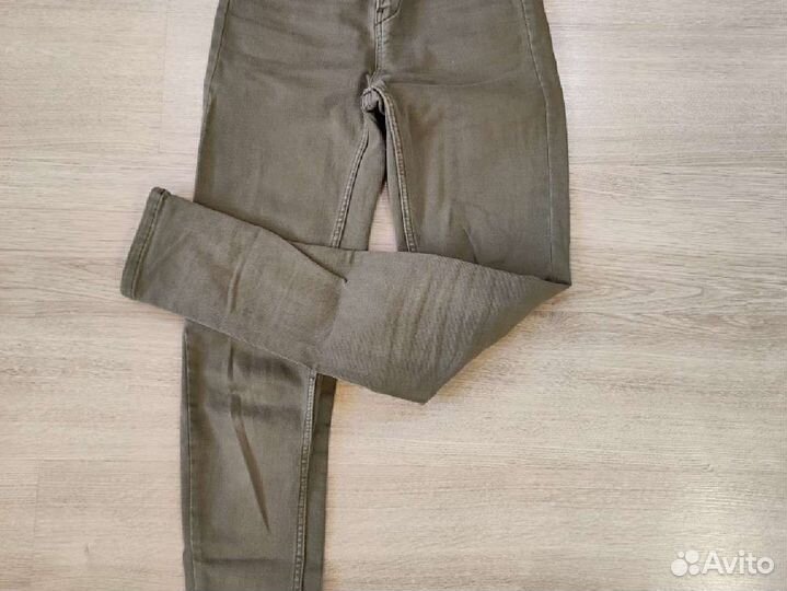 Джинсы скинни зеленые rus 40