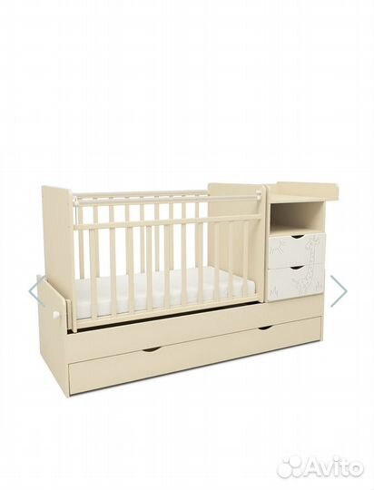 Детская кроватка трансформер с маятником