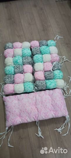 Бортики в детскую кроватку для девочки