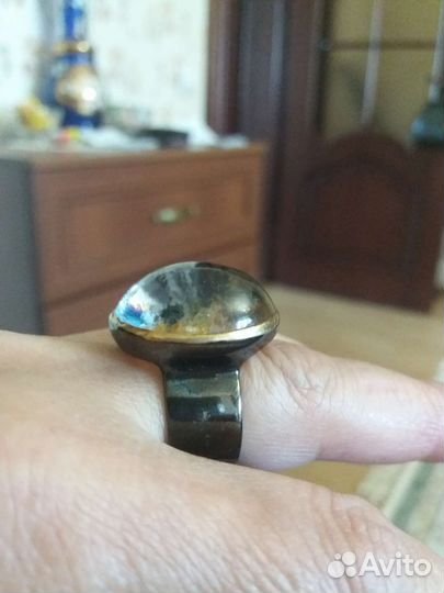 Серебряное кольцо 925 с натуральными камнями