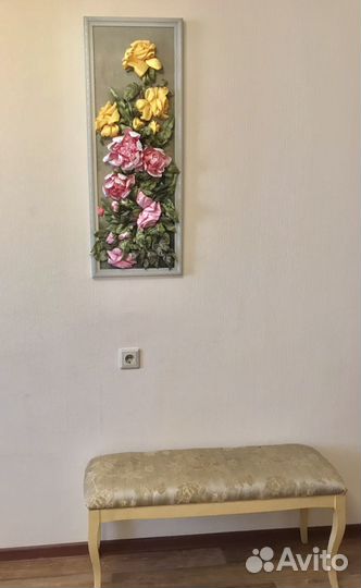 Картины вышитые лентами 7939