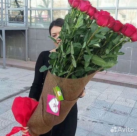 Длинные высокие розы 110 150 160 180 200 см