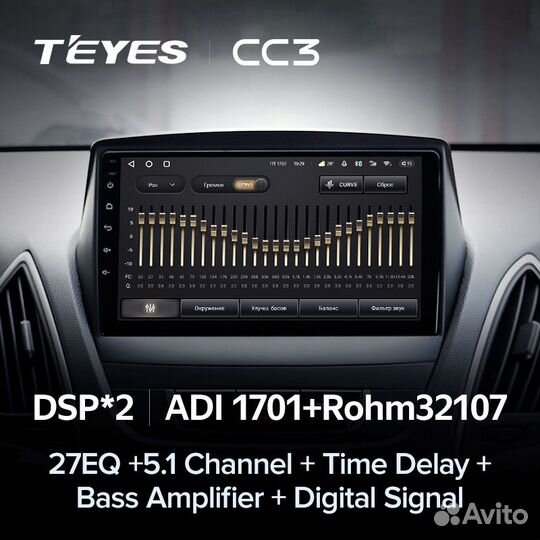 Магнитола Teyes CC3 3/32 для Hyundai IX35