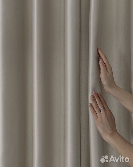 Шторы Адора сливочный новые на окна пошив