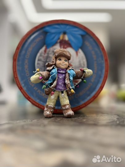 Ватная елочная игрушка 