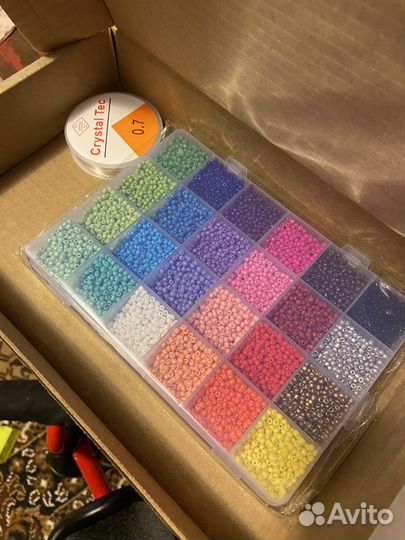 Новый Набор бисера и леска