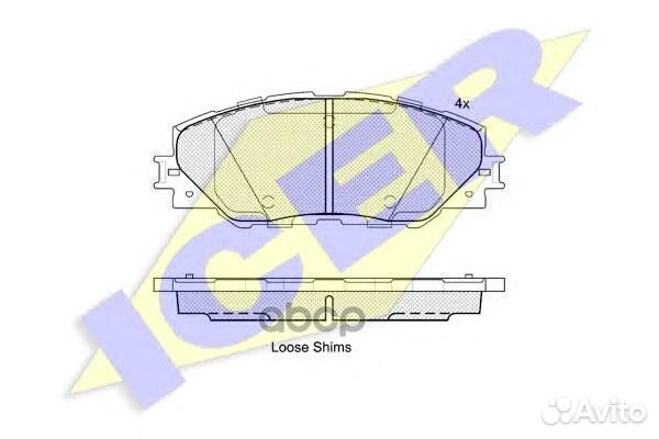 Тормозные колодки 181762 Icer