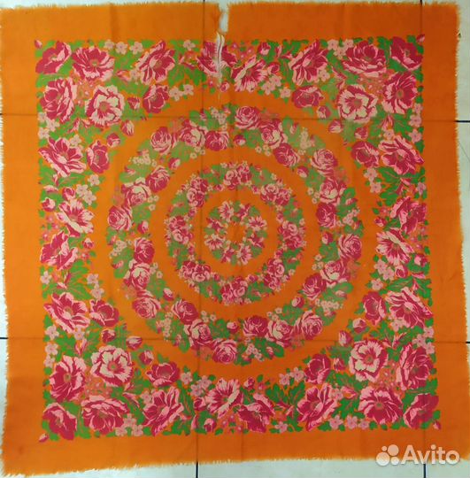 Павлопосадский платок шерсть СССР