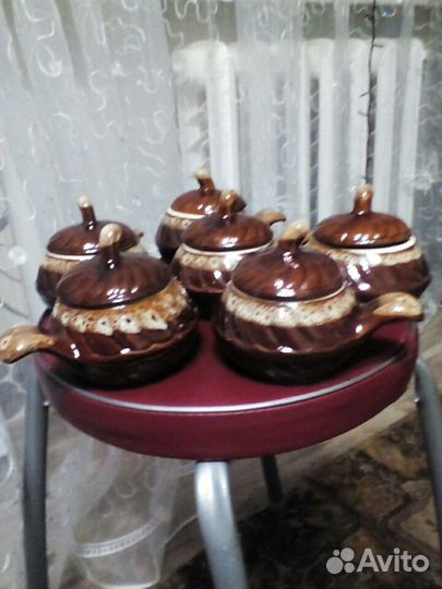 Жульен с ручкой и горшочки