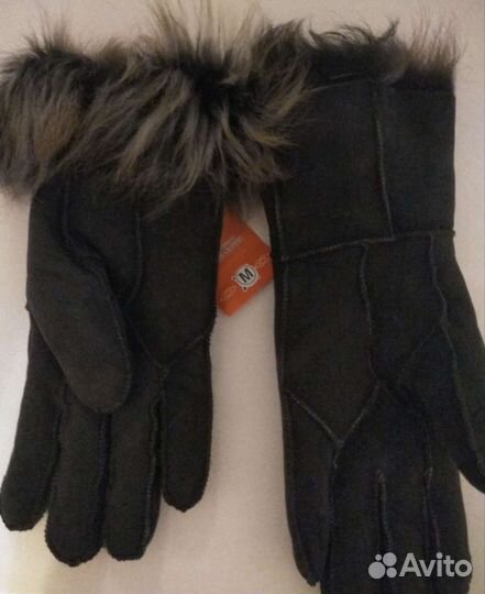 Перчатки из овчины с мехом