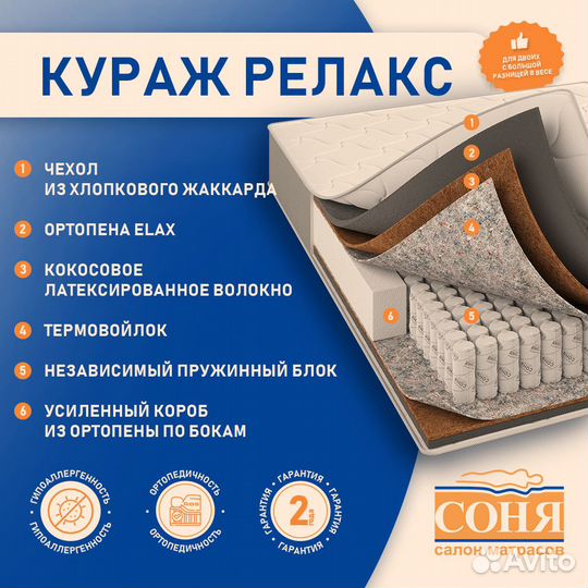 Кураж Релакс матрасы от производителя