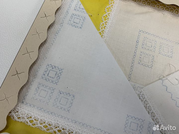 Набор для вышивания крестом салфетки ретро раритет