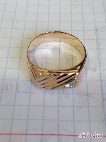 Мужская золотая печатка