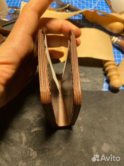 Кошелек мужской кожаный ручной работы