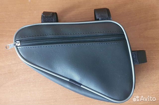 Сумка на раму велосипеда кожаная