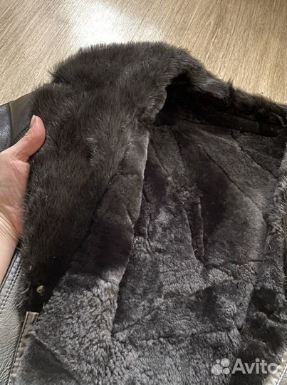 Дубленка натуральная кожаная мужская