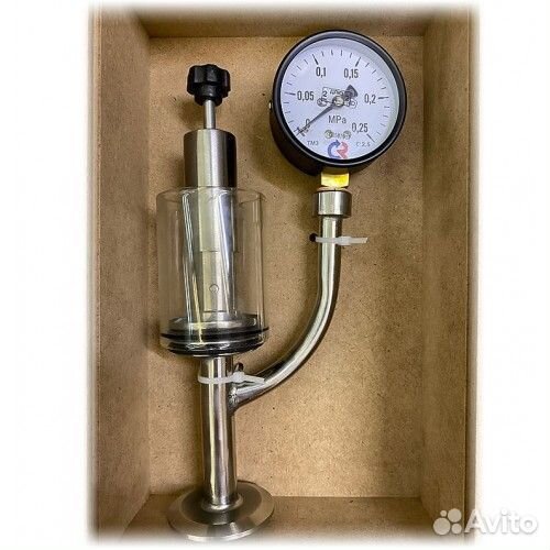 Шпунт-аппарат с манометром для цкт кламп 1,5 дюйма