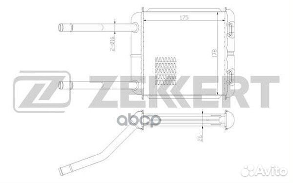 Радиатор отоп. Opel Astra F 91- Vectra A 88- m