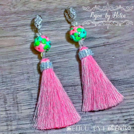 Серьги с натуральными камнями в наличии и на заказ