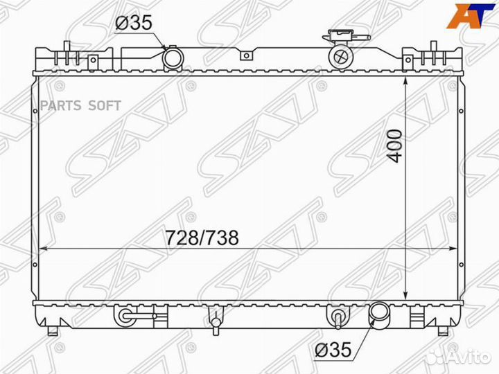 Радиатор Toyota Camry (XV30) 01-06 / Daihatsu Altis 01-05 / Toyota Camry 01-06 / Camry UAE/USA 01-06