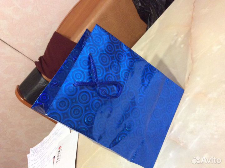 Пакет бумажный для подарков голографический