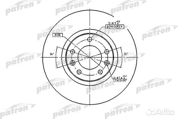 Диск тормозной передн citroen XM 89-94 XM 94-00 XM Break 91-94 XM Break 94-00 peugeot 605 89-99